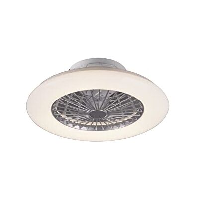RL LIVE YOUR LIGHT Reality Leuchten LED taklampor fläkt Stralsund R62522187, plast vit/silverfärgad, inkl. 30 watt LED, fläkt 40 watt RL LIVE YOUR LIGHT Reality Leuchten LED taklampor fläkt Stralsund R62522187, plast vit/silverfärgad, inkl. 30 watt LED, fläkt 40 watt
