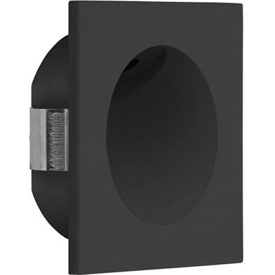 EGLO vägginfälld lampa Zarate, fyrkantig infälld spotlight, trappbelysning i svart metall, infälld spot varmvit, 8 x 8 cm EGLO vägginfälld lampa Zarate, fyrkantig infälld spotlight, trappbelysning i svart metall, infälld spot varmvit, 8 x 8 cm