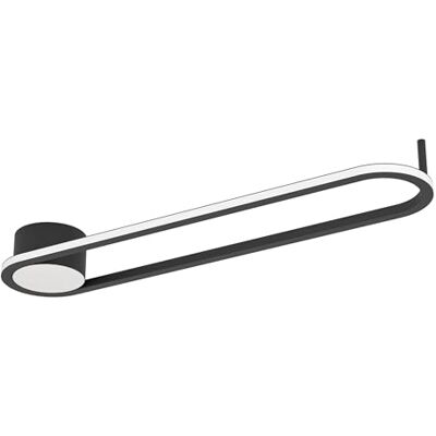 EGLO LED taklampa oval Collecorvino, metall svart, vardagsrum, varmvit-kallvit, 50 cm EGLO LED taklampa oval Collecorvino, metall svart, vardagsrum, varmvit-kallvit, 50 cm