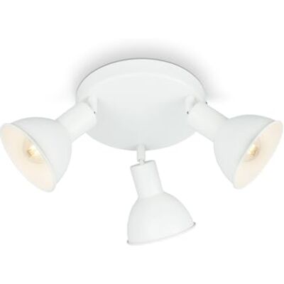 BRILONER Leuchten – retro taklampa, 3-ljuskällor, takspotlight E14, justerbar, vit, 190 x 140 mm, 2674-036 BRILONER Leuchten – retro taklampa, 3-ljuskällor, takspotlight E14, justerbar, vit, 190 x 140 mm, 2674-036