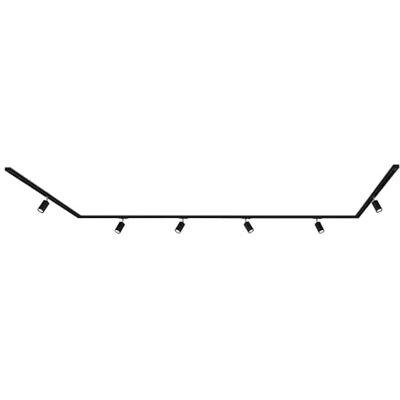 BRILONER Rälssystem, komplett set, 6 x GU10 vridbara spotlights, U/Z-form, takskensystem, takskena, spotlight, 4,5 m, svart BRILONER Rälssystem, komplett set, 6 x GU10 vridbara spotlights, U/Z-form, takskensystem, takskena, spotlight, 4,5 m, svart