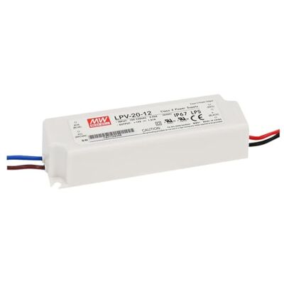 MEAN WELL MeanWell LED-treiber, LED-Trafo Konstantspannung LPV-20-12 20 W (max) 0-1,67 A 12 V/DC Überlasts MEAN WELL MeanWell LED-treiber, LED-Trafo Konstantspannung LPV-20-12 20 W (max) 0-1,67 A 12 V/DC Überlasts