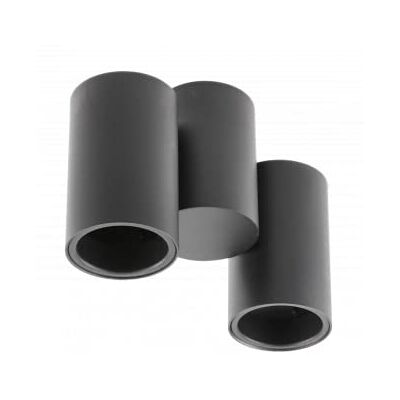 GTV lighting – taklampa LUPO – rörligt huvud – aluminium – 17,5 x 5,6 x 11,5 – IP20, 2 x GU10, max. 50 W – rund svart – spottaklampa – för eleganta kontor, moderna lägenheter och hus GTV lighting – taklampa LUPO – rörligt huvud – aluminium – 17,5 x 5,6 x 11,5 – IP20, 2 x GU10, max. 50 W – rund svart – spottaklampa – för eleganta kontor, moderna lägenheter och hus