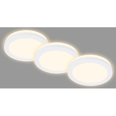 BRILONER Set med 3 infällda taklampor, LED-belysning, infälld badrumsstrålkastare, infälld badrumsstrålkastare IP44, vit, 84x36,5 mm (DxH) BRILONER Set med 3 infällda taklampor, LED-belysning, infälld badrumsstrålkastare, infälld badrumsstrålkastare IP44, vit, 84x36,5 mm (DxH)