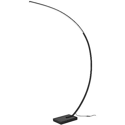Trio Leuchten LED golvlampa Bangkok 426511832, metall svart matt, fot marmor svart, inkl. 18 watt LED, fotdimmer Trio Leuchten LED golvlampa Bangkok 426511832, metall svart matt, fot marmor svart, inkl. 18 watt LED, fotdimmer