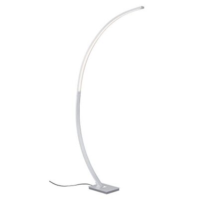 BRILONER Leuchten LED-golvlampa, båglampa, steglös dimbar, 1950 lumen, metall, 18 W, borstad aluminium, 165 x 75 cm, plast BRILONER Leuchten LED-golvlampa, båglampa, steglös dimbar, 1950 lumen, metall, 18 W, borstad aluminium, 165 x 75 cm, plast