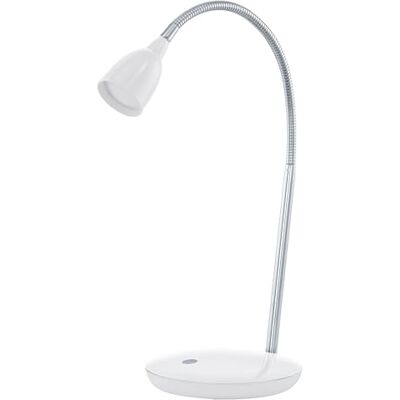 EGLO LED-bord Durengo, 1 lampa, modern, klassisk, skrivbord av högkvalitativ plast och stål, kontor i vitt, krom EGLO LED-bord Durengo, 1 lampa, modern, klassisk, skrivbord av högkvalitativ plast och stål, kontor i vitt, krom