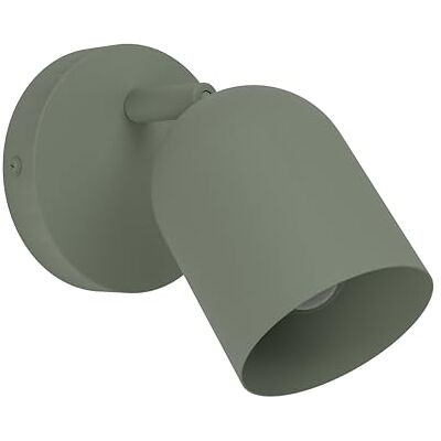 EGLO Tilston Vägglampa för inomhus, med svängbar strålkastare, väggstrålkastare av mörkgrönt stål, läslampa med E14-sockel EGLO Tilston Vägglampa för inomhus, med svängbar strålkastare, väggstrålkastare av mörkgrönt stål, läslampa med E14-sockel