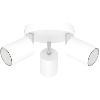 EGLO Reciso-E Taklampa med 3 ljuskällor, takstrålkastare för sovrum och hall, spotlight-taklampa av vitt stål, GU10-sockel EGLO Reciso-E Taklampa med 3 ljuskällor, takstrålkastare för sovrum och hall, spotlight-taklampa av vitt stål, GU10-sockel