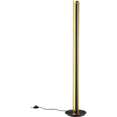 TRIO LIGHTING FOR YOU Trio Leuchten LED-golvlampa 474410179 Texel, metall svart/guldfärgad insida, 15 watt LED, switch dimmer, 25 x 25 x 142,5 cm TRIO LIGHTING FOR YOU Trio Leuchten LED-golvlampa 474410179 Texel, metall svart/guldfärgad insida, 15 watt LED, switch dimmer, 25 x 25 x 142,5 cm