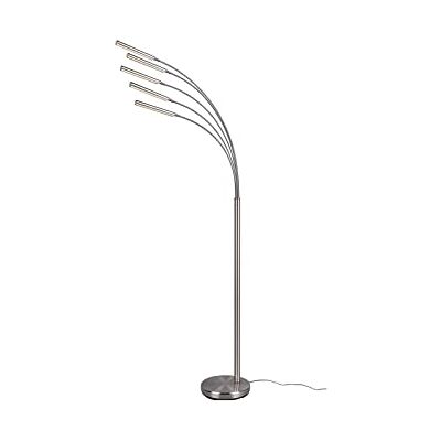RL LIVE YOUR LIGHT Reality Leuchten LED golvlampa Reed R41031507, metall nickel matt, inkl. 5 x 3,5 watt LED, strömbrytare dimmer RL LIVE YOUR LIGHT Reality Leuchten LED golvlampa Reed R41031507, metall nickel matt, inkl. 5 x 3,5 watt LED, strömbrytare dimmer