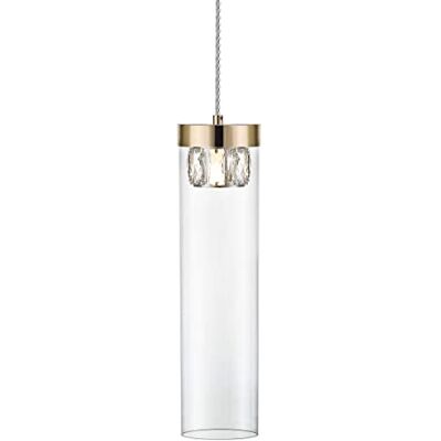 Zumaline Lighting Zumaline GEM Hängande taklampa i kristall i franskt guld, transparent, 1 x G9 Zumaline Lighting Zumaline GEM Hängande taklampa i kristall i franskt guld, transparent, 1 x G9