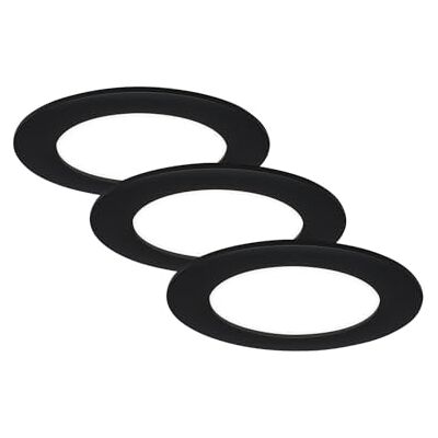 BRILONER Ljus – LED infällda lampor, infällda lampor set om 3, taklampor 7 watt vardera, 600 lumen, 4 000 Kelvin, IP44, svart matt, 120 x 28 mm (DxH), 7115-435 BRILONER Ljus – LED infällda lampor, infällda lampor set om 3, taklampor 7 watt vardera, 600 lumen, 4 000 Kelvin, IP44, svart matt, 120 x 28 mm (DxH), 7115-435