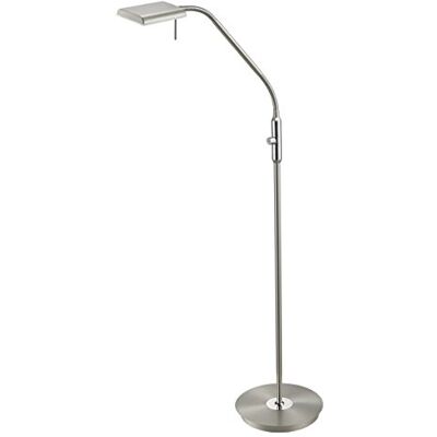 TRIO LIGHTING FOR YOU Trio Leuchten LED golvlampa 420910107 Bergamo, metall nickel matt, 12 W LED, avsändare dimmer TRIO LIGHTING FOR YOU Trio Leuchten LED golvlampa 420910107 Bergamo, metall nickel matt, 12 W LED, avsändare dimmer