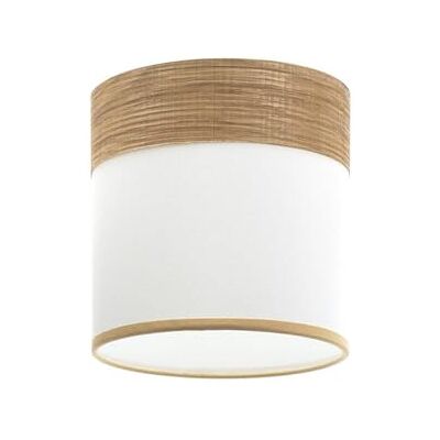 PRENDELUZ Lampskärm E14, vitt och ljust trä, mått 14 x 14 x 14 cm, perfekt för dekoration och förbättring av inomhusbelysning. PRENDELUZ Lampskärm E14, vitt och ljust trä, mått 14 x 14 x 14 cm, perfekt för dekoration och förbättring av inomhusbelysning.