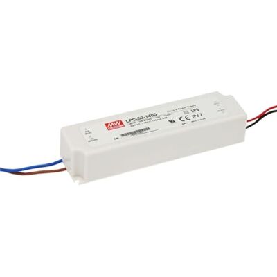 MEAN WELL MeanWell LPC-60-1050 50W 1050mA 9.48VDC konstant ström LED strömförsörjning IP67 MEAN WELL MeanWell LPC-60-1050 50W 1050mA 9.48VDC konstant ström LED strömförsörjning IP67