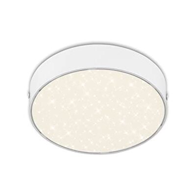 BRILONER – LED-taklampa med stjärndekor, LED-taklampa ramlös, LED-montering, neutral vit färgtemperatur, vit, 15,7 cm BRILONER – LED-taklampa med stjärndekor, LED-taklampa ramlös, LED-montering, neutral vit färgtemperatur, vit, 15,7 cm
