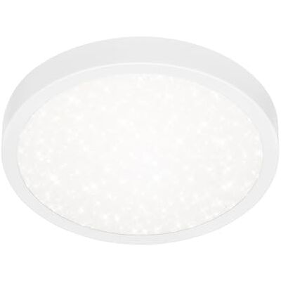 BRILONER Leuchten – LED-taklampa med stjärndekor, LED-taklampa platt, neutral vit färgtemperatur, 280 mm, vit 3048-016 BRILONER Leuchten – LED-taklampa med stjärndekor, LED-taklampa platt, neutral vit färgtemperatur, 280 mm, vit 3048-016
