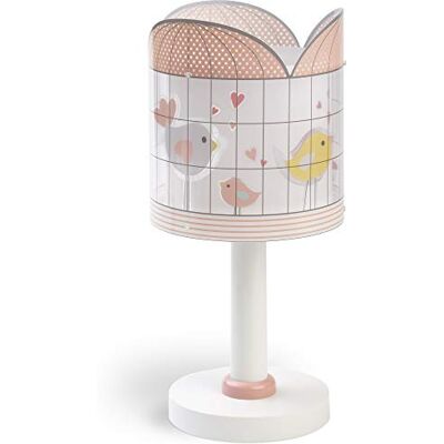 Dalber Barn bordslampa sänglampa fåglar små fåglar rosa ros Dalber Barn bordslampa sänglampa fåglar små fåglar rosa ros