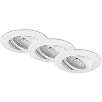BRILONER Leuchten LED installationsstrålkastare svängbar, inget trafo krävs, låg installationsnivå på bara 30 mm, rund BRILONER Leuchten LED installationsstrålkastare svängbar, inget trafo krävs, låg installationsnivå på bara 30 mm, rund