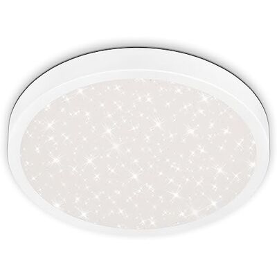 BRILONER – LED-taklampa med stjärnhimmel, neutral vit ljusfärg, metallram, LED-lampa, vardagsrum, sovrum, barnrum, 38 x 5 cm, vit BRILONER – LED-taklampa med stjärnhimmel, neutral vit ljusfärg, metallram, LED-lampa, vardagsrum, sovrum, barnrum, 38 x 5 cm, vit