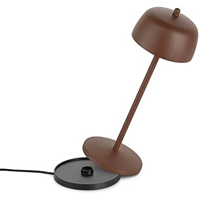 LA VILLE LUMIÈRE LVL Theta Uppladdningsbar Sladdlös Bordslampa Italiensk Design Led Dimbar Lampa för Hemmet eller Restaurangen IP65-skydd (Corten) LA VILLE LUMIÈRE LVL Theta Uppladdningsbar Sladdlös Bordslampa Italiensk Design Led Dimbar Lampa för Hemmet eller Restaurangen IP65-skydd (Corten)