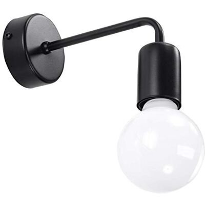 SOLLUX lighting Duomo Vägglampa – vardagsrum matbord lampa sovrum – pulverlackerat stål i svart 8 x 14 x 8 cm SOLLUX lighting Duomo Vägglampa – vardagsrum matbord lampa sovrum – pulverlackerat stål i svart 8 x 14 x 8 cm