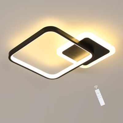 Comely Comfortable LED Ceiling Light Dimmable with Remote Control, 20W Square 33x33cm, Black Acrylic, Modern Living Room Corridor Ceiling Lamp Comely Comfortable LED Ceiling Light Dimmable with Remote Control, 20W Square 33x33cm, Black Acrylic, Modern Living Room Corridor Ceiling Lamp