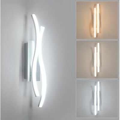 Toolight Comely Vägglampa för inomhusbruk, 14 W, modern LED-vägglampa, dimbar vägglampa med minnesfunktion för sovrum, vardagsrum, hotell, gång, trappor, 41 cm, 3 000/4 500/6 500 K Toolight Comely Vägglampa för inomhusbruk, 14 W, modern LED-vägglampa, dimbar vägglampa med minnesfunktion för sovrum, vardagsrum, hotell, gång, trappor, 41 cm, 3 000/4 500/6 500 K