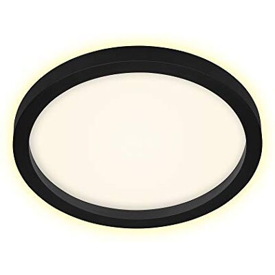 BRILONER Brilonlampor – LED taklampa, taklampa inkl. bakgrundsbelysningseffekt, 18 watt, 2 400 lumen, 3 000 kelvin, vit-svart, Ø 29,7 cm BRILONER Brilonlampor – LED taklampa, taklampa inkl. bakgrundsbelysningseffekt, 18 watt, 2 400 lumen, 3 000 kelvin, vit-svart, Ø 29,7 cm