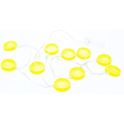 HEITMANN DECO – LED-ljuskedja – citroner – gul – ca 100 cm, 10 st. HEITMANN DECO – LED-ljuskedja – citroner – gul – ca 100 cm, 10 st.