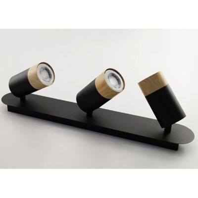 WatioWave 1xGU10 svart träspotlight, modern design, idealisk för dekorativ belysning i hem och kontor. WatioWave 1xGU10 svart träspotlight, modern design, idealisk för dekorativ belysning i hem och kontor.