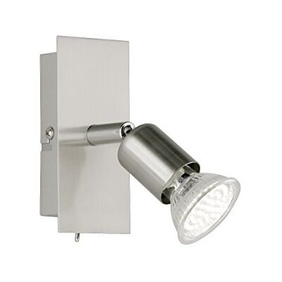 RL LIVE YOUR LIGHT Reality Leuchten LED-spotlight 1 lampa med på/av-brytare inklusive 1 x GU10 3,0 W, 230 lm, 3000 K, 12 cm, nickel matt, R82941107 RL LIVE YOUR LIGHT Reality Leuchten LED-spotlight 1 lampa med på/av-brytare inklusive 1 x GU10 3,0 W, 230 lm, 3000 K, 12 cm, nickel matt, R82941107