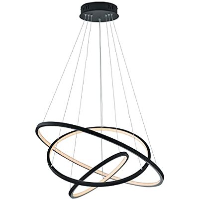 Trio Leuchten WiZ Aaron LED pendellampa 352710342, 80 watt RGBW LED med 16 miljoner färger 64 000 vita toner 18 ljusmiljöer, styrning via app röststyrning fjärrkontroll väggströmbrytare Trio Leuchten WiZ Aaron LED pendellampa 352710342, 80 watt RGBW LED med 16 miljoner färger 64 000 vita toner 18 ljusmiljöer, styrning via app röststyrning fjärrkontroll väggströmbrytare