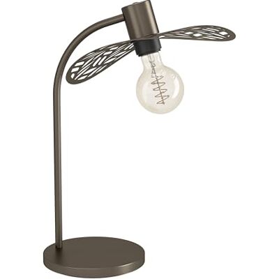 EGLO Swaby Bordslampa, sänglampa med böjd lampskärm, dekoration för vardagsrum, av bronsfärgad metall, E27-sockel, höjd 46,5 cm EGLO Swaby Bordslampa, sänglampa med böjd lampskärm, dekoration för vardagsrum, av bronsfärgad metall, E27-sockel, höjd 46,5 cm