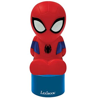 Lexibook , Spider-Man, Nattlampa och högtalare för barnrummet, Färgskiftande, mjukt ljus, batteridriven, Blå/Röd, NS01SP Lexibook , Spider-Man, Nattlampa och högtalare för barnrummet, Färgskiftande, mjukt ljus, batteridriven, Blå/Röd, NS01SP