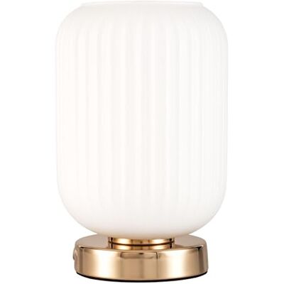 Pauleen 48193 Noble Purity bordslampa max. 20 watt vitt, champagneguld glas, metall E27 Pauleen 48193 Noble Purity bordslampa max. 20 watt vitt, champagneguld glas, metall E27