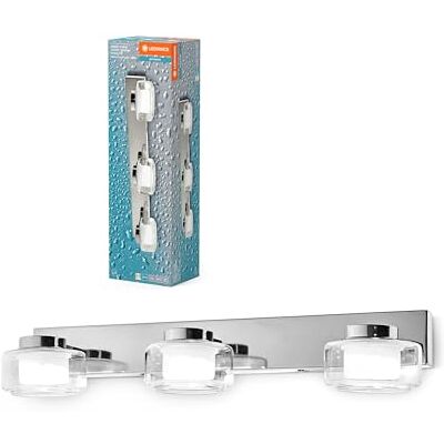 LEDVANCE ORBIS Flame vägg- och taklampa med LED, krom, 16,5W, 1050lm, 3000/4000K, färgtemperatur justerbar via väggbrytare, IP44 skydd mot främmande föremål och stänkvatten LEDVANCE ORBIS Flame vägg- och taklampa med LED, krom, 16,5W, 1050lm, 3000/4000K, färgtemperatur justerbar via väggbrytare, IP44 skydd mot främmande föremål och stänkvatten