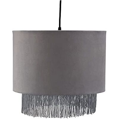 Pauleen 48211 Noble Reverie pendellampa max. 20 watt grå, svart sammet, metall E27 Pauleen 48211 Noble Reverie pendellampa max. 20 watt grå, svart sammet, metall E27