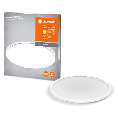 LEDVANCE ORBIS Ultra Slim taklampa 400mm, vit, 22W, 2720lm, homogent, varmvitt ljus (3000K) + bakgrundsbelysning, trestegsdimning via väggbrytare, ultrasmal, IP20-skydd LEDVANCE ORBIS Ultra Slim taklampa 400mm, vit, 22W, 2720lm, homogent, varmvitt ljus (3000K) + bakgrundsbelysning, trestegsdimning via väggbrytare, ultrasmal, IP20-skydd