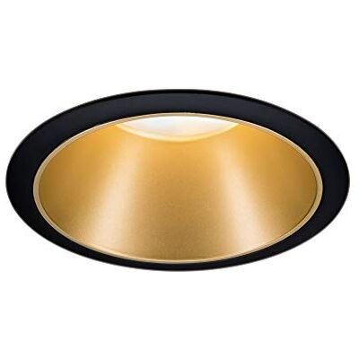 Paulmann 93395 Infälld lampa Cole fast rund dimbar Infälld spotlight Svart matt, guld spot Aluminium, plast Infälld lampa GU10 Paulmann 93395 Infälld lampa Cole fast rund dimbar Infälld spotlight Svart matt, guld spot Aluminium, plast Infälld lampa GU10