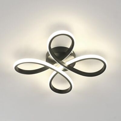Comely LED Ceiling Light, 30W 3375LM Modern Creative Flower Shape Ceiling Lamp for Bedroom, Living Room, Kitchen, Neutral Light 4500K, Dia 30cm, Black Comely LED Ceiling Light, 30W 3375LM Modern Creative Flower Shape Ceiling Lamp for Bedroom, Living Room, Kitchen, Neutral Light 4500K, Dia 30cm, Black