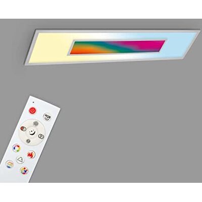 TELEFUNKEN – LED-panel RGB, LED-taklampa CCT, taklampa RGB centerlight, regnbågseffekt, fjärrkontroll, dimbar, silverfärgad, 1195 x 295 x 65 mm TELEFUNKEN – LED-panel RGB, LED-taklampa CCT, taklampa RGB centerlight, regnbågseffekt, fjärrkontroll, dimbar, silverfärgad, 1195 x 295 x 65 mm