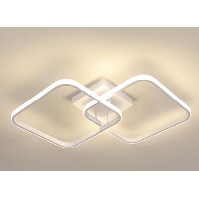 Osairous Comely LED-taklampa, 42 W, 4725 lm, vit, 64 cm, fyrkantig, taklampa, akryl, 4 500 K, taklampa för kök, matsal, vardagsrum, kontor, natur Osairous Comely LED-taklampa, 42 W, 4725 lm, vit, 64 cm, fyrkantig, taklampa, akryl, 4 500 K, taklampa för kök, matsal, vardagsrum, kontor, natur