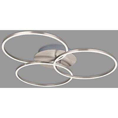 BRILONER – LED-taklampa, dimbar i steg, svängbar, varm vit ljusfärg, LED-lampa, vardagsrum, sovrum, kök, 71,7 x 67,4 x 10,3 cm, matt nickel BRILONER – LED-taklampa, dimbar i steg, svängbar, varm vit ljusfärg, LED-lampa, vardagsrum, sovrum, kök, 71,7 x 67,4 x 10,3 cm, matt nickel