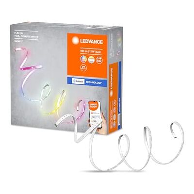 LEDVANCE Smart LED boch: för alla ytor, SMART+ FLEX Flerfärgad / 12 W, 220 240 V, spridningsvinkel: 110°, RGBTW, 2000 6500 K, material: silicone, IP20 LEDVANCE Smart LED boch: för alla ytor, SMART+ FLEX Flerfärgad / 12 W, 220 240 V, spridningsvinkel: 110°, RGBTW, 2000 6500 K, material: silicone, IP20