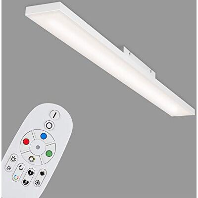 BRILONER Leuchten Panel, dimbar LED-taklampa, ramlös, färgtemperatur, RGB, inkl. fjärrkontroll, 24 watt, 2 900 lumen, vit, 1195x100x57 mm (LxBxH), 7349-316 BRILONER Leuchten Panel, dimbar LED-taklampa, ramlös, färgtemperatur, RGB, inkl. fjärrkontroll, 24 watt, 2 900 lumen, vit, 1195x100x57 mm (LxBxH), 7349-316