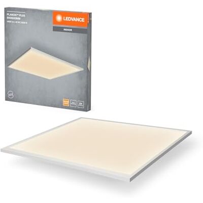 LEDVANCE Planon Plus taklampa i vitt med avancerad LED-teknik, 36 W, kvadratisk form (600 x 600 mm), varmvit ljusfärg 3000 K, aluminiumhölje, diffusor i frostad PMMA LEDVANCE Planon Plus taklampa i vitt med avancerad LED-teknik, 36 W, kvadratisk form (600 x 600 mm), varmvit ljusfärg 3000 K, aluminiumhölje, diffusor i frostad PMMA
