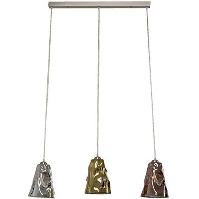 Kare Design hänglampa Crumble Dining Tricolore, hänglampa Metallic, Baldachin lampa, (H/B/T) 150 x 99 x 24,5 cm Kare Design hänglampa Crumble Dining Tricolore, hänglampa Metallic, Baldachin lampa, (H/B/T) 150 x 99 x 24,5 cm