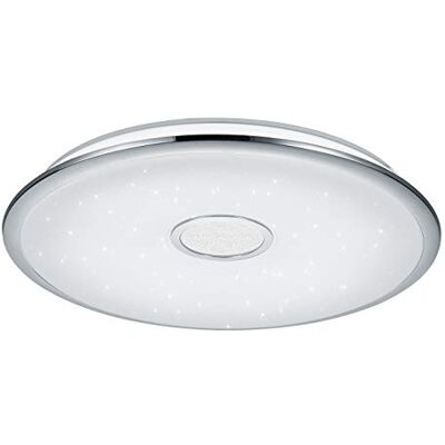 Trio Leuchten LED taklampa Osaka 678710006, krom, akrylvit med Star Light Effekt, 100 watt, fjärrkontroll ljusstyrka och ljus färg justerbar, nattlampa funktion Trio Leuchten LED taklampa Osaka 678710006, krom, akrylvit med Star Light Effekt, 100 watt, fjärrkontroll ljusstyrka och ljus färg justerbar, nattlampa funktion